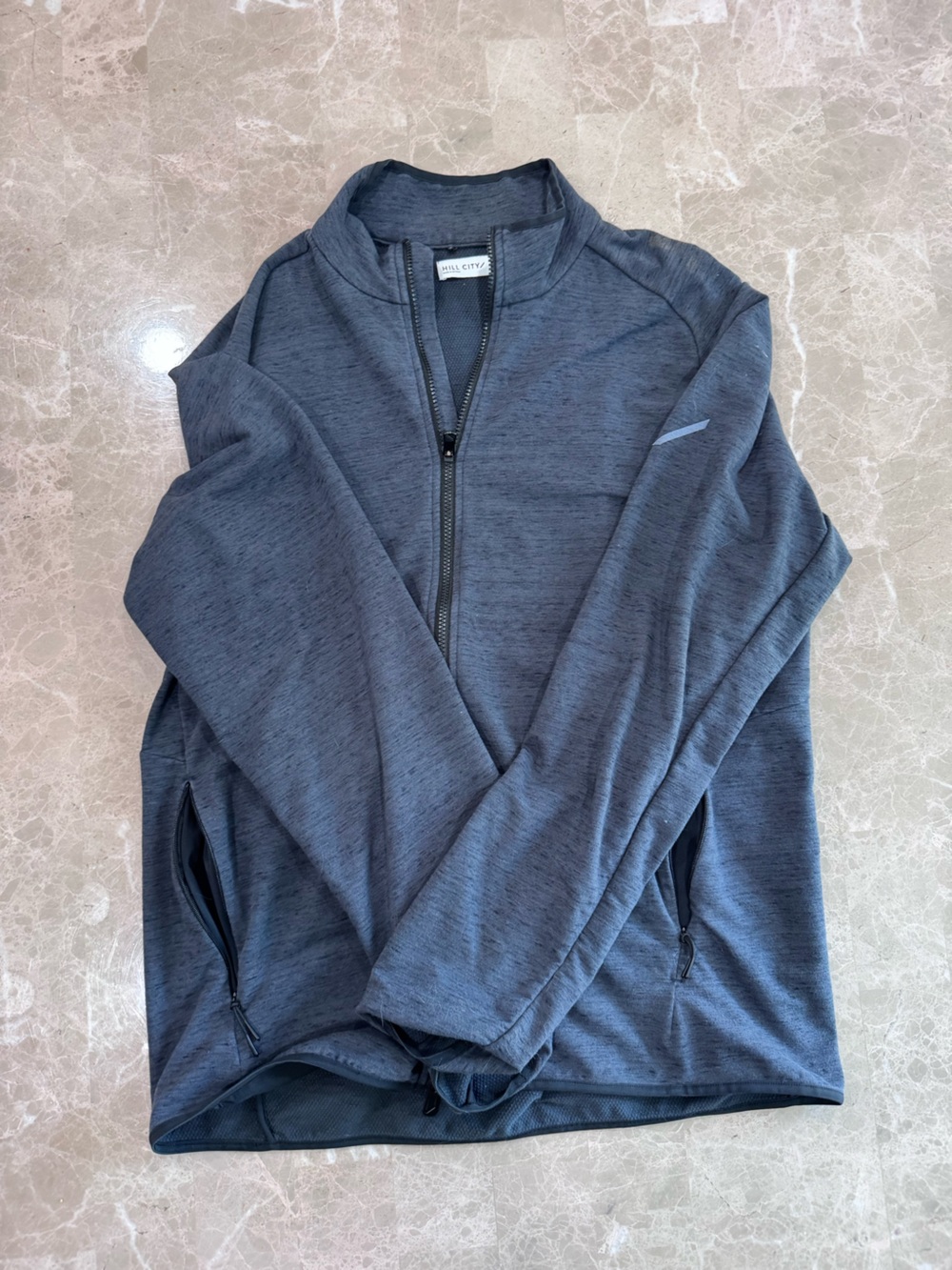 Hill City Heathered Track Jacket Men's XL Full Zip Pockets Athleisure